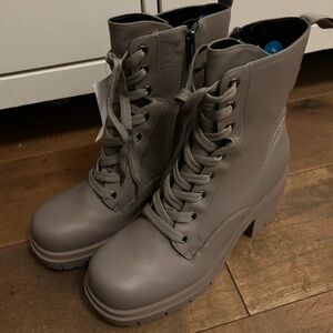 Guess Gray Lace-Up Boots